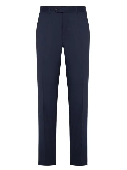 Carl Gross Vitale Barberis Navy Gabardine Pure Wool Trousers - Carl Gross