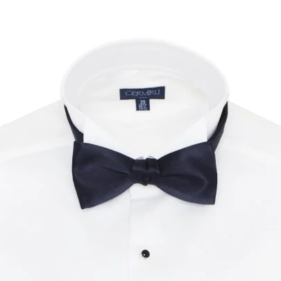 Cerruti Navy Blue Silk Bow Tie - Cerruti 