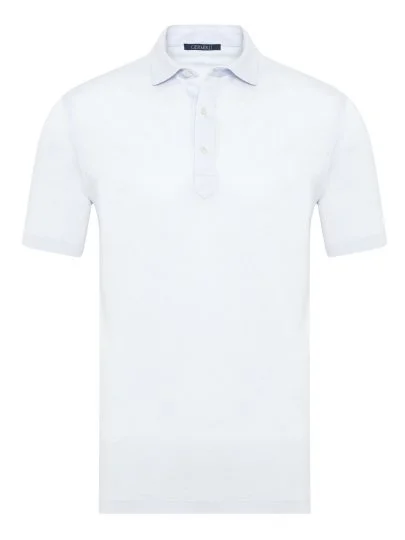 Germirli Lilac Piquet Shirt Collar Regular Fit Mercerized T-Shirt - Germirli 