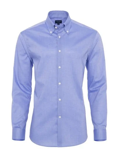 Germirli Non Iron Dark Blue Oxford Button-down Collar Tailor Fit Shirt - Germirli 