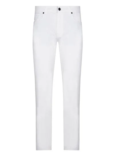 Hiltl 5 Pocket Ecru Cotton Elastane Slim Fit Trousers - Hiltl