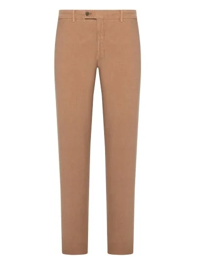 Hiltl Terracotta Vintage Elastic Waist Back Cotton Elastane Slim Fit Trousers - Hiltl