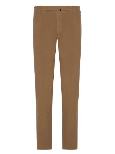 Incotex Mustard Cotton Chino Slim Fit Trousers - Incotex