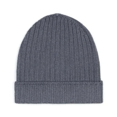 La Fileria Gray Knitted Wool Hat - La Fileria