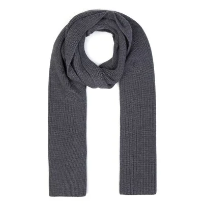 La Fileria Gray Knitted Wool Scarf - La Fileria