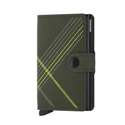 Secrid Miniwallet Stichlinea Lime Wallet - Secrid 