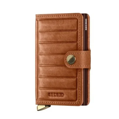 Secrid Premium Miniwallet Emboss Lines Cognac Wallet - Secrid 