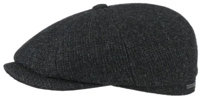 Stetson Hatteras Wool Olive Green Flat Cap Hat - Stetson