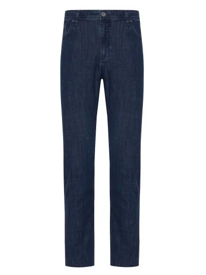 Gallus 5 Cep İndigo Mavi Esnek Regular Fit İnce Denim Pantolon - Gallus