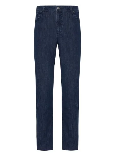 Gallus 5 Cep İndigo Mavi Esnek Regular Fit İnce Denim Pantolon - Gallus