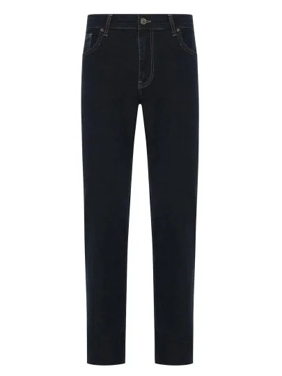 Gallus 5 Cep Lacivert Yeşil Efektli Esnek Regular Fit İnce Denim Pantolon - Gallus
