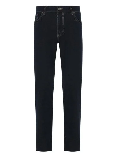 Gallus 5 Cep Lacivert Yeşil Efektli Esnek Regular Fit İnce Denim Pantolon - Gallus