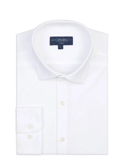 Germirli Albini Beyaz 4Flex Formula Active Pamuklu Slim Fit Gömlek - Germirli 