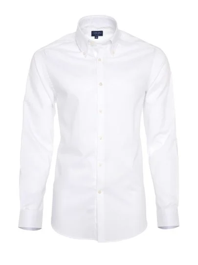 Germirli Non Iron Beyaz Oxford Düğmeli Yaka Tailor Fit Gömlek - Germirli 