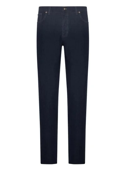 Hiltl 5 Cep İnce İndigo Lacivert Regular Fit Pamuk Elastan Denim Pantolon - Hiltl