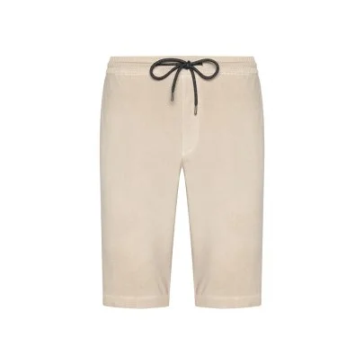 Hiltl Bej Rengi Vintage Beli Lastikli Pamuk Elastane Bermuda - Hiltl