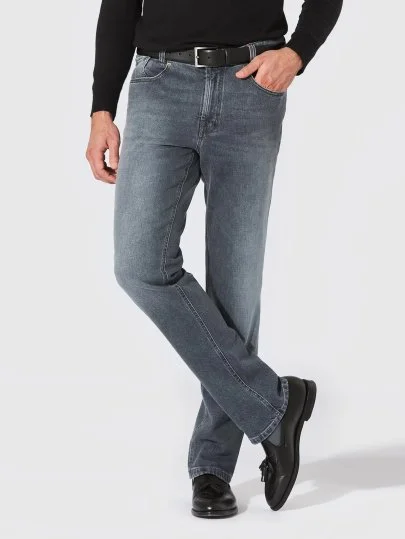 Hiltl Gri 5 Cep Candiani Denim Regular Fit Pamuk Pantolon - Hiltl