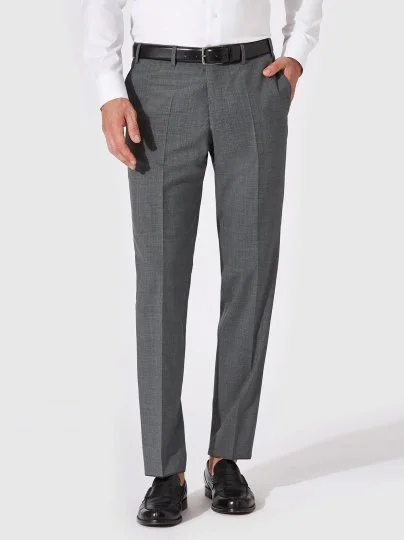 Hiltl Gri Vitale Barberis Süper 120'S Yün Pantolon - Hiltl