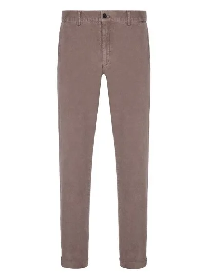 Hiltl Rugged Mille Rige Coton Elastane Bej Kadife Dokulu Victor Chino Regular Fit Pantolon - Hiltl