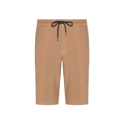 Hiltl Terracotta Vintage Beli Lastikli Pamuk Elastane Bermuda - Hiltl