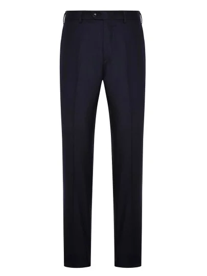 Sartoria Latorre Lacivert Yün Flanel Pantolon - Sartoria Latorre