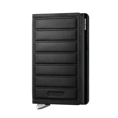 Secrid Premium Slimwallet Emboss Lines Black Cüzdan - Secrid 