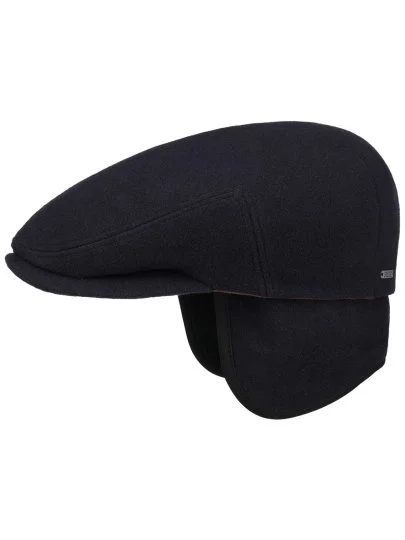Stetson Kent Yün Kaşmir Lacivert Kulaklıklı Kasket Şapka - Stetson