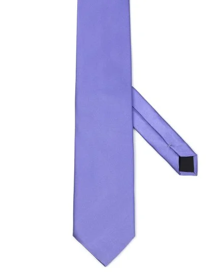 Valentino Menekşe Mor Düz Renk İpek İtalyan Kravat - Valentino