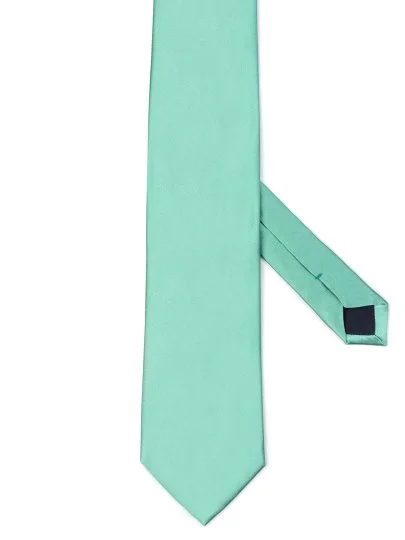 Valentino Zümrüt Yeşili Düz Renk İpek İtalyan Kravat - Valentino