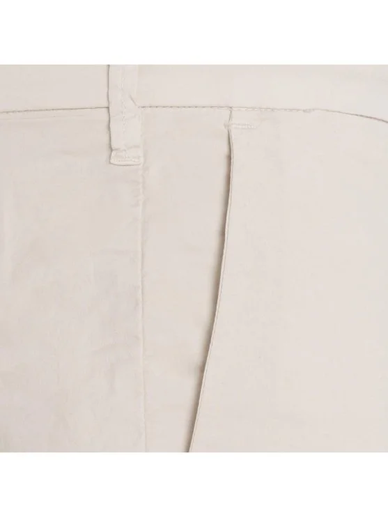 40WEFT Chino Ekru İnce Pima Pamuk Elastan Regular Fit Pantolon - 40WEFT