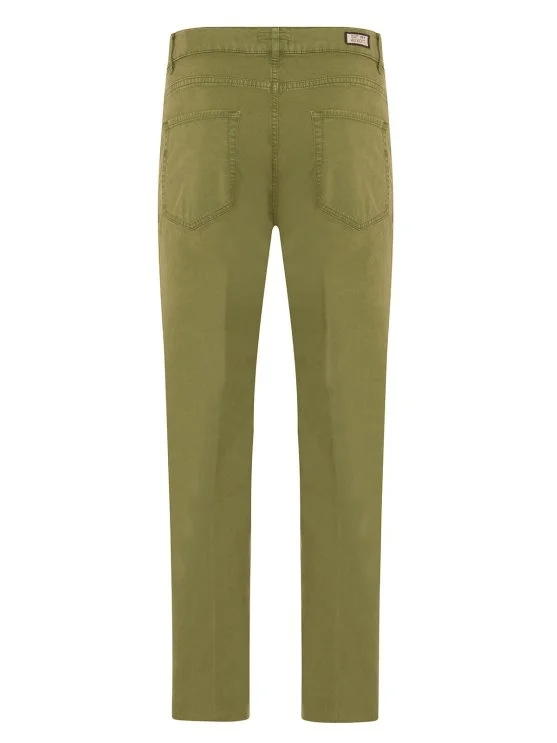 40WEFT Erkek 5 Cep Vintage Yeşil Slim Fit Pamuklu Pantolon - 40WEFT