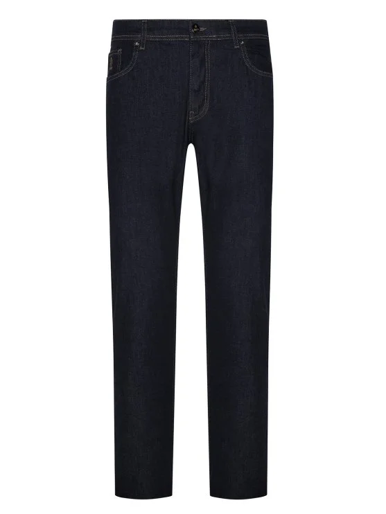 Alphauomo 5 Cep İndigo Raw İnce Denim Regular Fit Pantolon - Alphauomo