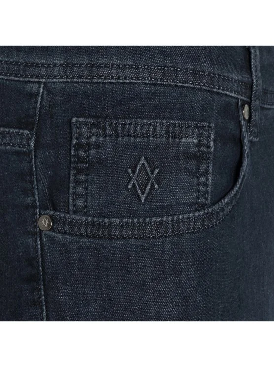 Alphauomo 5 Cep Taşlanmış Lacivert İnce Denim Regular Fit Pantolon - Alphauomo
