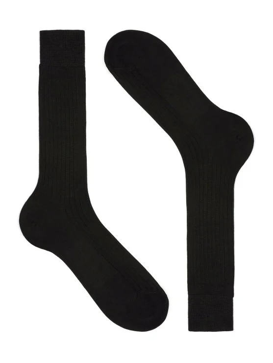 Bresciani Kahverengi Kısa Fitilli Pamuk Çorap - Bresciani