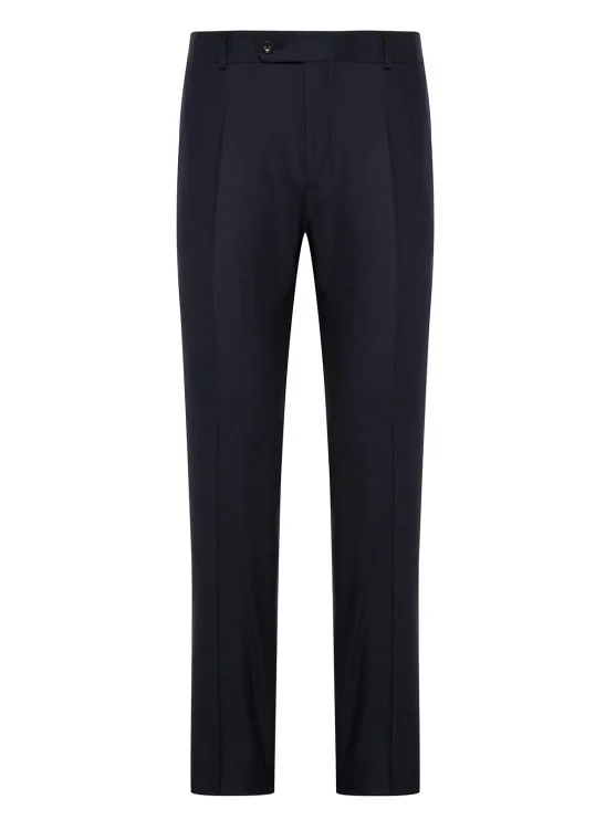 Carl Gross Carlo Barbera Lacivert Süper 150'S Yün Pantolon - Carl Gross