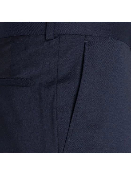 Carl Gross Vitale Barberis Navy Gabardin Saf Yün Pantolon - Carl Gross