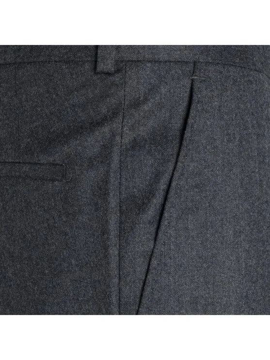 Carl Gross Vitale Barberis Süper 120'S Gri Flanel Pantolon - Carl Gross