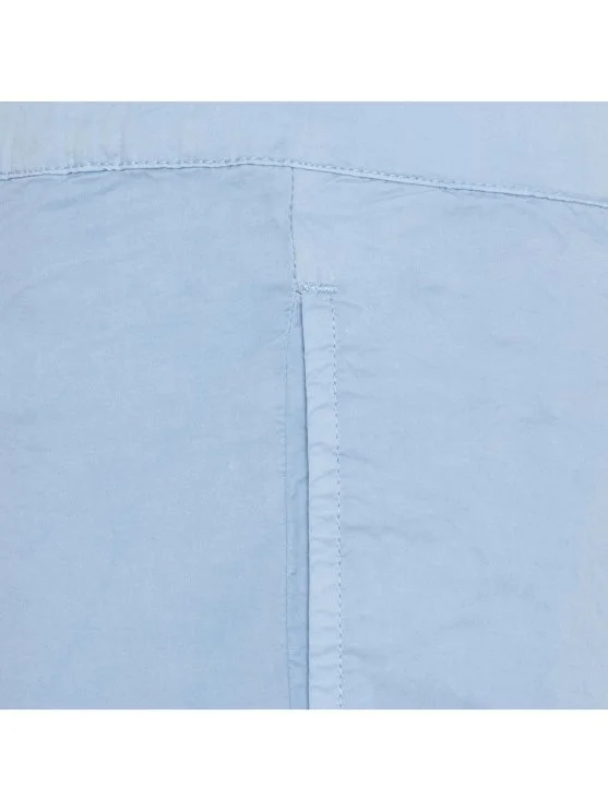 40WEFT Blue Pima Cotton Elastic Waist Bermuda - 40WEFT