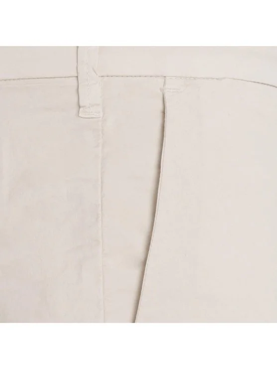 40WEFT Chino Ecru Thin Pima Cotton Elastane Regular Fit Trousers - 40WEFT