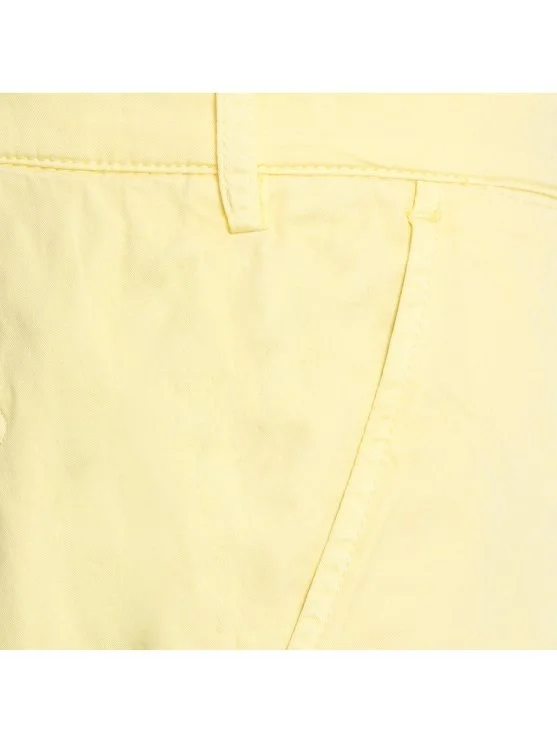 40WEFT Yellow Vintage Twill Cotton Bermuda - 40WEFT