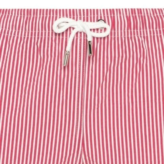 Atelier F&B Red White Striped Seersucker Swimsuit - Atelier F&B