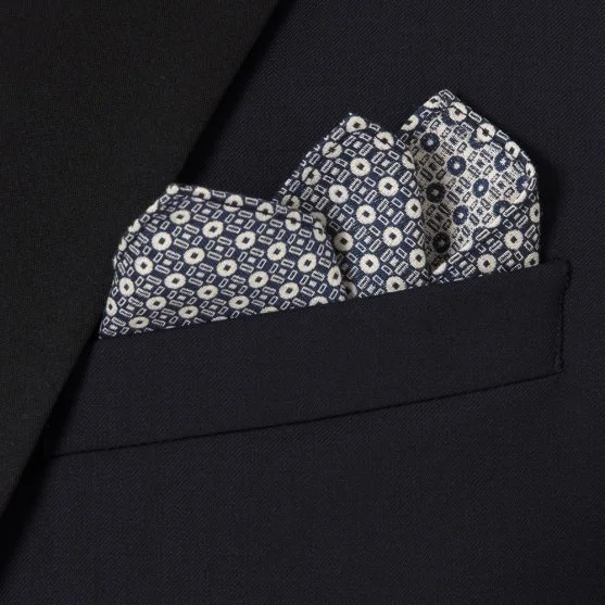 Carl Gross 100% Wool Navy Blue Peak Lapel Collar Satin Garnish Slim Fit Tuxedo Suit - Carl Gross