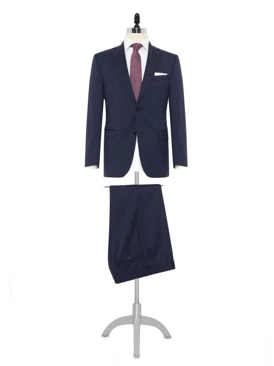 Carl Gross Air Blue Loro Piana Zeelander Natural Germirli Regular Fit Wool Suit - Carl Gross