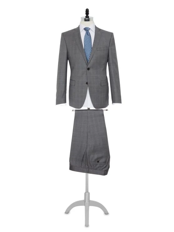 Carl Gross Light Grey Checked Suit - Carl Gross