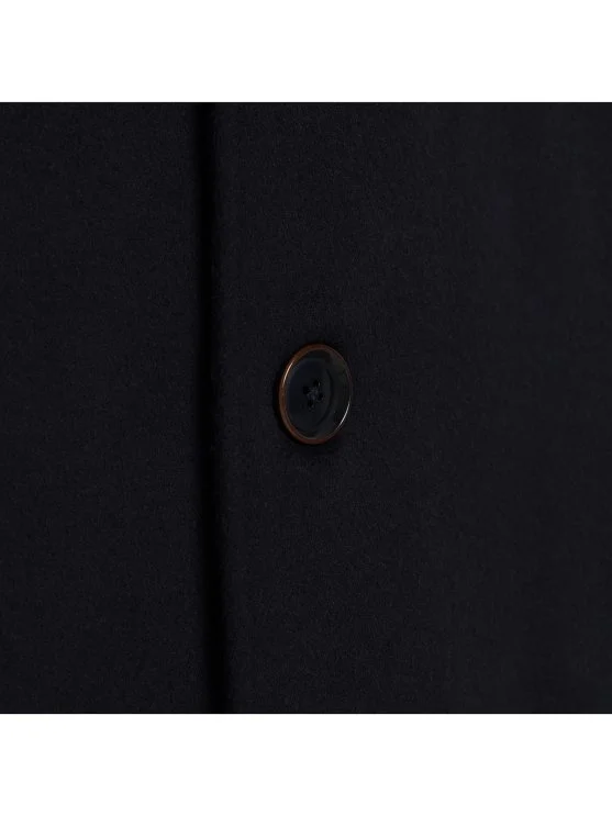 Carl Gross Navy Blue Wool Cashmere Men's Coat - Carl Gross