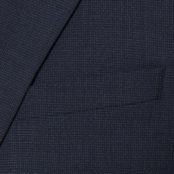 Carl Gross Navy Blue Micro Patterned Wool Organic Certified Suit - Carl Gross