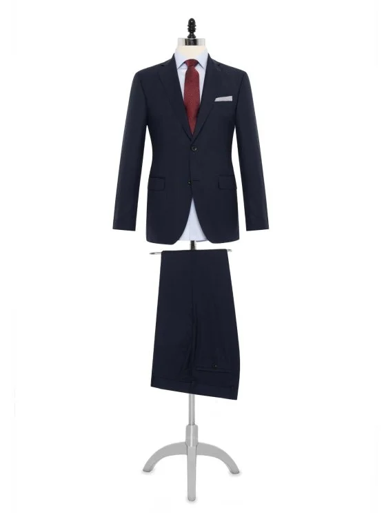 Carl Gross Navy-Blue Reda Prince De Galle Modern Fit Men's Suit - Carl Gross