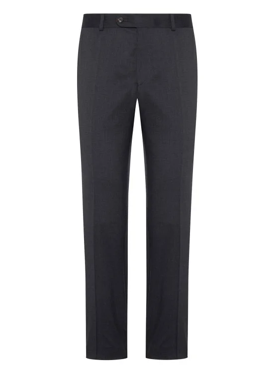 Carl Gross Vitale Barberis Gray Gabardine Pure Wool Trousers - Carl Gross