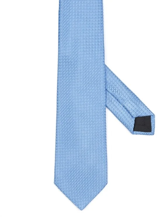 Cerruti Blue Textured Jacquard Silk Tie - Cerruti 