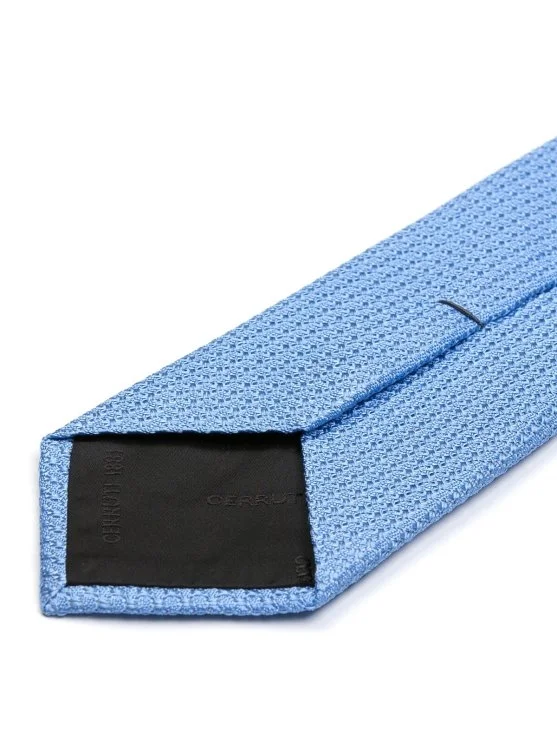 Cerruti Blue Textured Jacquard Silk Tie - Cerruti 
